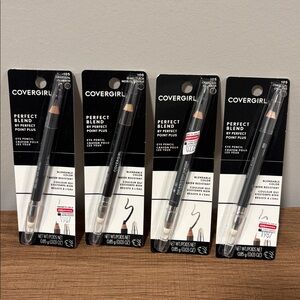 COVERGIRL Perfect Blend Eye Pencil Eyeliner 100 black NEW set of 4